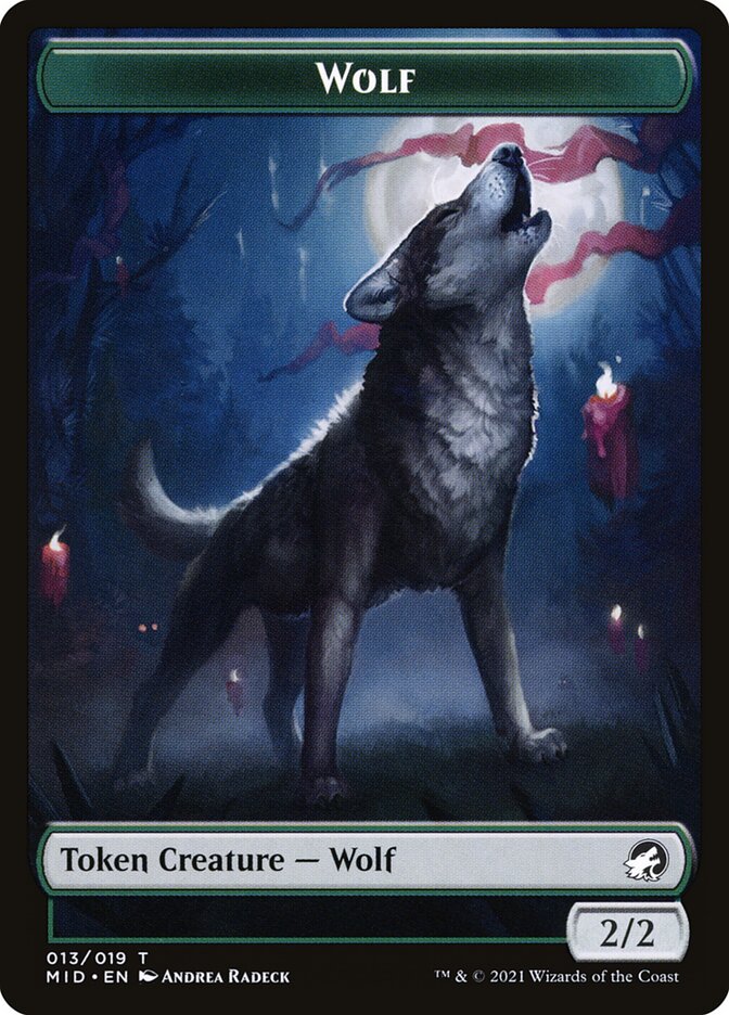 Wolf (013) // Clue (016) Double-sided Token [Challenger Decks 2022 Tokens] | Magic Magpie