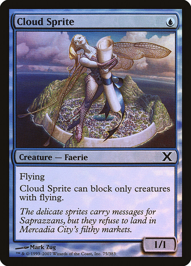 Cloud Sprite (Premium Foil) [Tenth Edition] | Magic Magpie