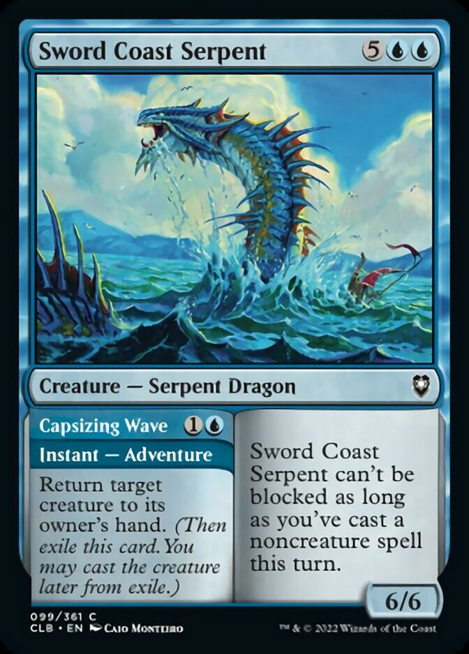 Sword Coast Serpent // Capsizing Wave [Commander Legends: Battle for Baldur's Gate] | Magic Magpie