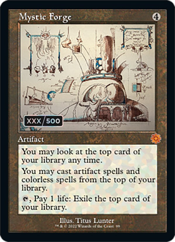 Mystic Forge (Retro Schematic) (Serial Numbered) [The Brothers' War Retro Artifacts] | Magic Magpie