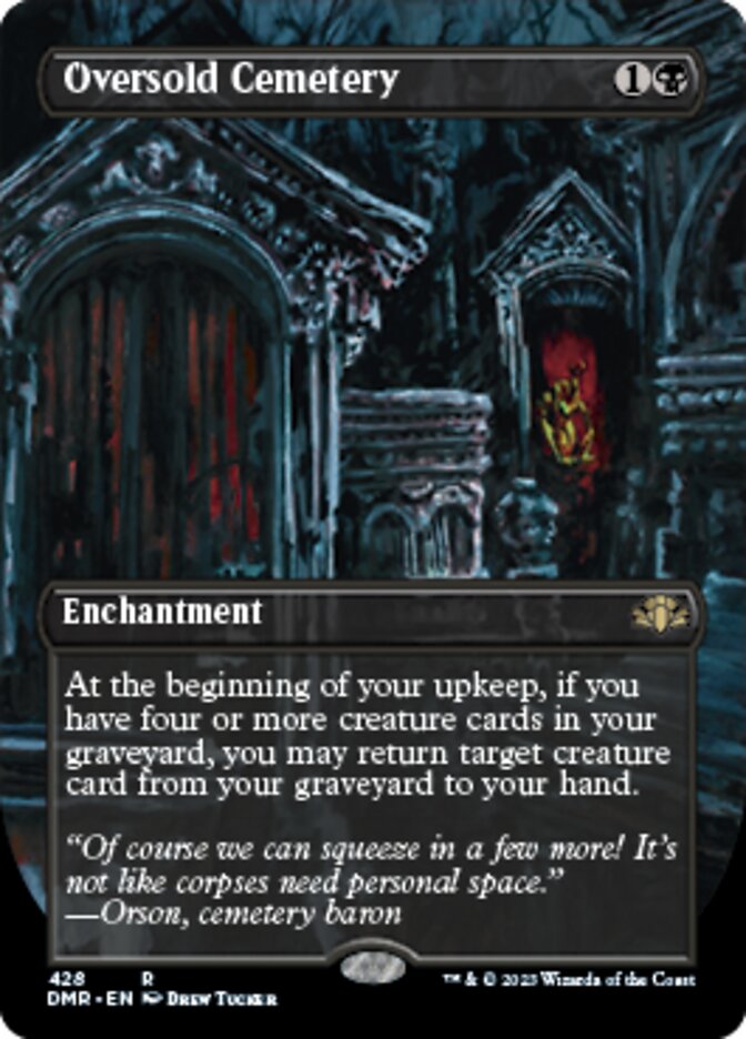 Oversold Cemetery (Borderless Alternate Art) [Dominaria Remastered] | Magic Magpie