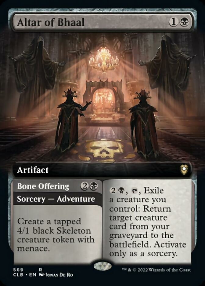 Altar of Bhaal // Bone Offering (Extended Art) [Commander Legends: Battle for Baldur's Gate] | Magic Magpie