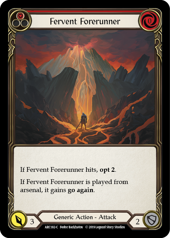 Fervent Forerunner (Red) [ARC182-C] 1st Edition Rainbow Foil | Magic Magpie