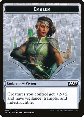 Emblem - Vivien Reid [Core Set 2019 Tokens] | Magic Magpie