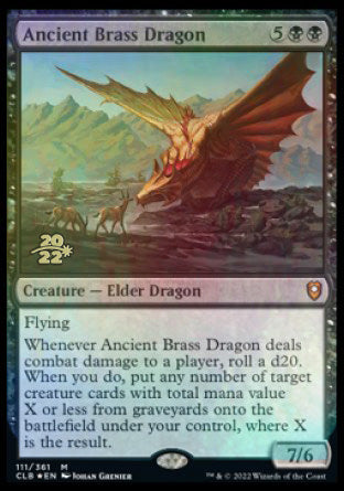 Ancient Brass Dragon [Commander Legends: Battle for Baldur's Gate Prerelease Promos] | Magic Magpie