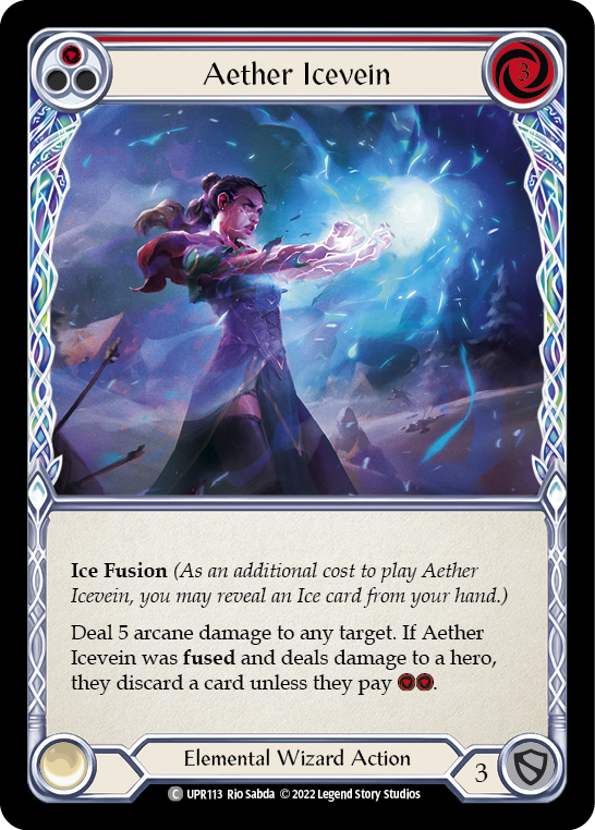 Aether Icevein (Red) [UPR113] (Uprising)  Rainbow Foil | Magic Magpie