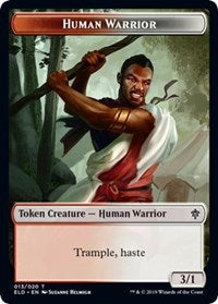 Human Warrior // Food (18) Double-sided Token [Throne of Eldraine Tokens] | Magic Magpie