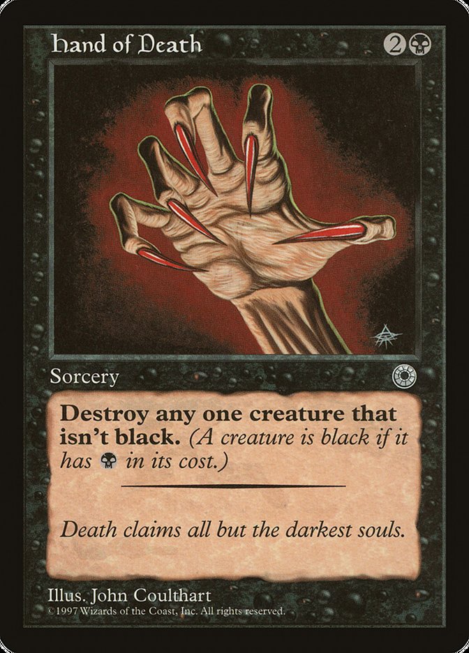 Hand of Death (With Creature Color Explanation) [Portal] | Magic Magpie