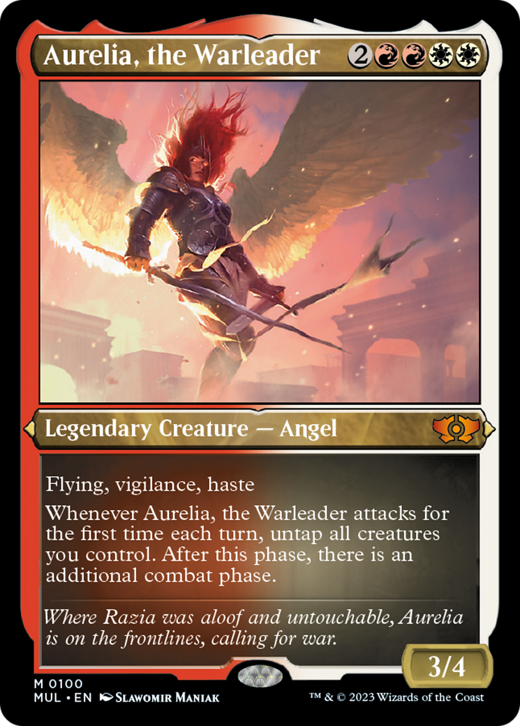 Aurelia, the Warleader (Foil Etched) [Multiverse Legends] | Magic Magpie