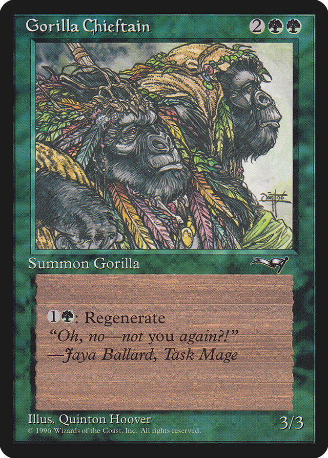 Gorilla Chieftain (Two Gorilla Art) [Alliances] | Magic Magpie