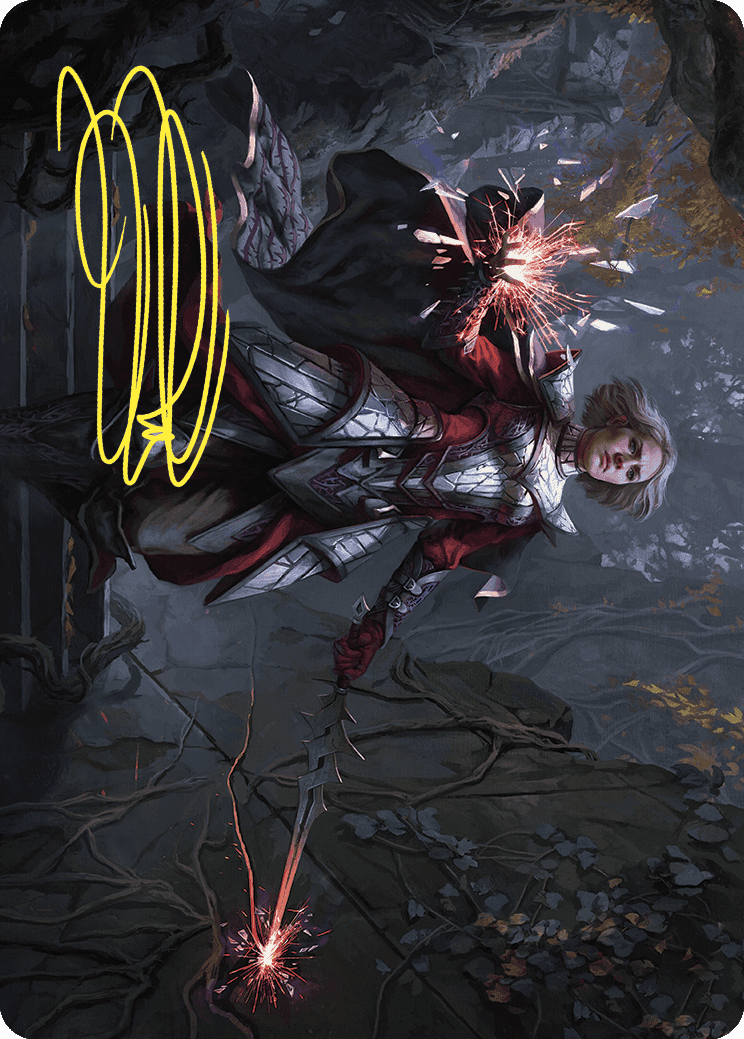 Rowan, Scion of War Art Card (31/81) (Gold-Stamped Signature) [Wilds of Eldraine Art Series] | Magic Magpie