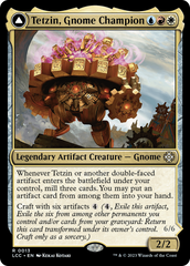 Tetzin, Gnome Champion // The Golden-Gear Colossus [The Lost Caverns of Ixalan Commander] | Magic Magpie