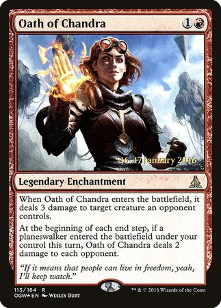 Oath of Chandra [Oath of the Gatewatch Promos] | Magic Magpie