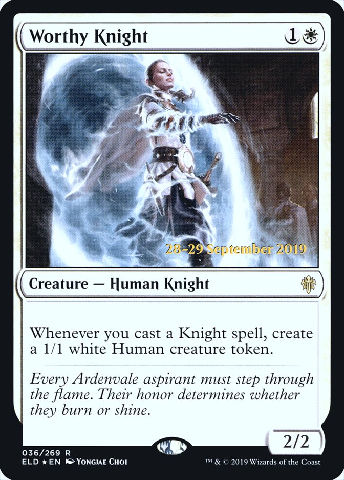 Worthy Knight  [Throne of Eldraine Prerelease Promos] | Magic Magpie