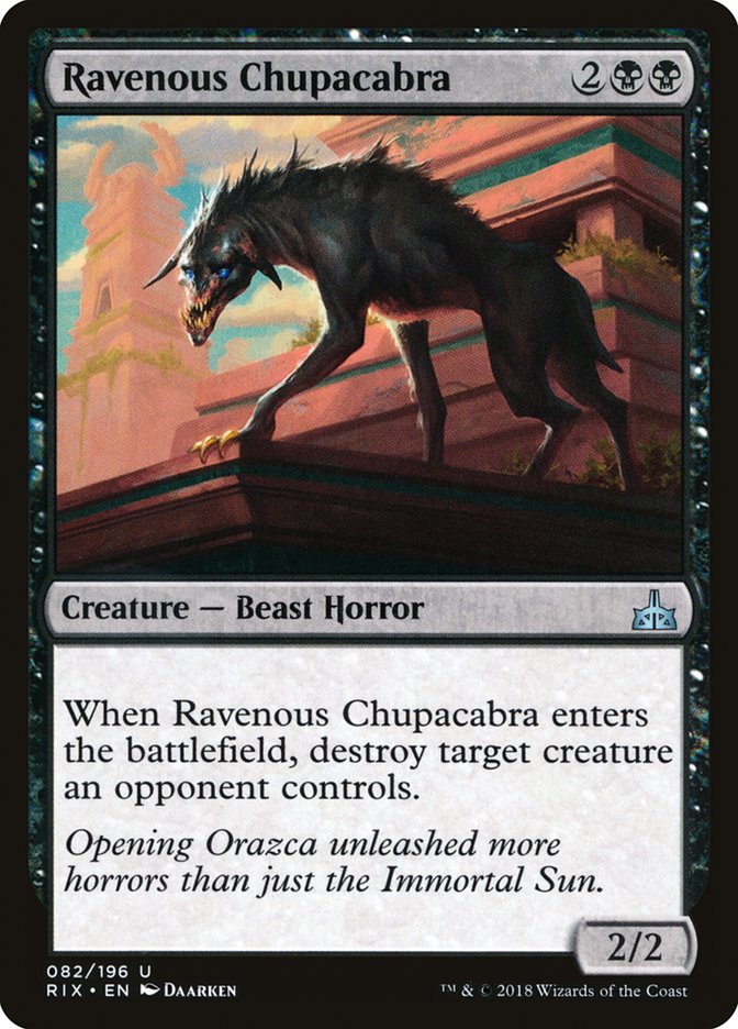 Ravenous Chupacabra [Rivals of Ixalan] | Magic Magpie