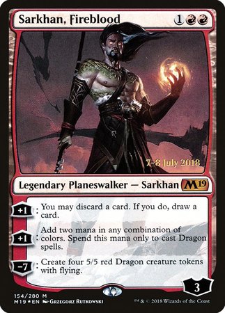 Sarkhan, Fireblood [Core Set 2019 Promos] | Magic Magpie