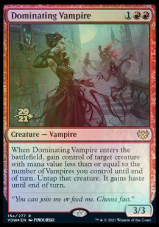 Dominating Vampire [Innistrad: Crimson Vow Prerelease Promos] | Magic Magpie