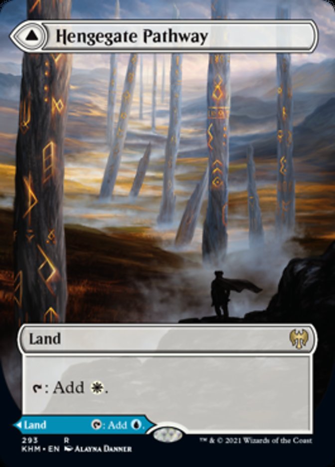 Hengegate Pathway // Mistgate Pathway (Borderless Alternate Art) [Kaldheim] | Magic Magpie