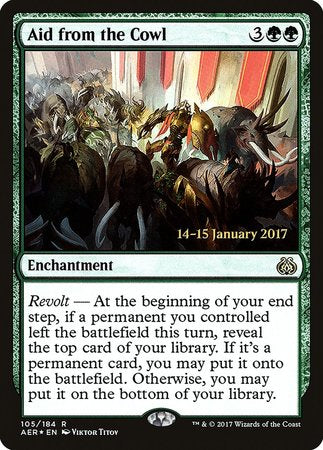 Aid from the Cowl [Aether Revolt Promos] | Magic Magpie