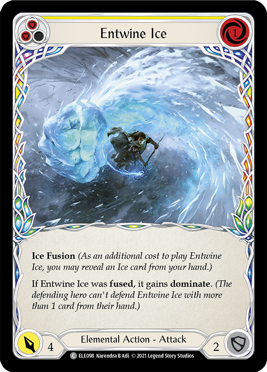 Entwine Ice (Yellow) [ELE098] (Tales of Aria)  1st Edition Rainbow Foil | Magic Magpie