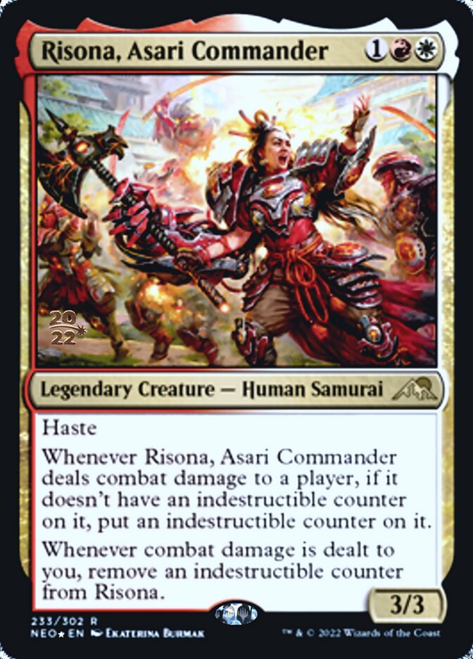 Risona, Asari Commander [Kamigawa: Neon Dynasty Prerelease Promos] | Magic Magpie