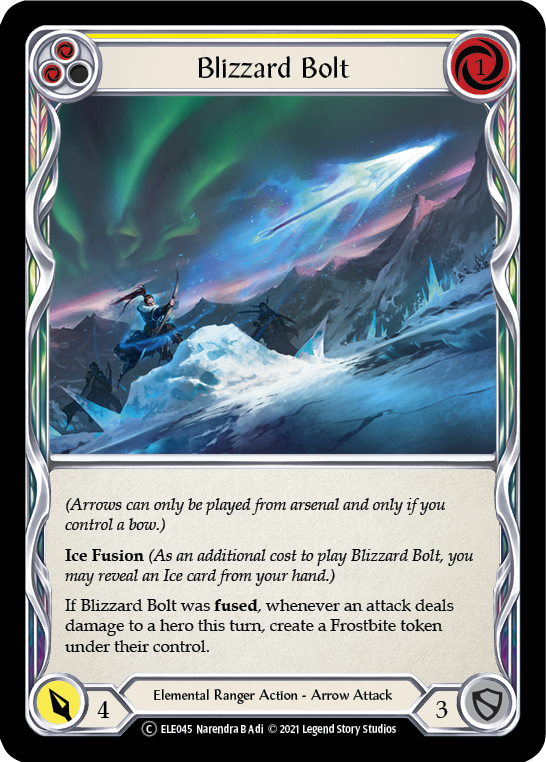 Blizzard Bolt (Yellow) [U-ELE045] Unlimited Normal | Magic Magpie