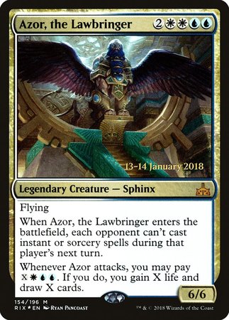 Azor, the Lawbringer [Rivals of Ixalan Promos] | Magic Magpie