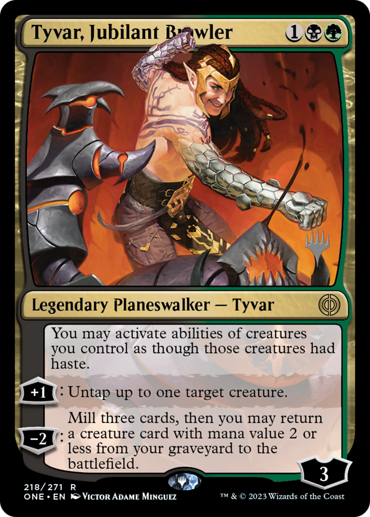 Tyvar, Jubilant Brawler (Promo Pack) [Phyrexia: All Will Be One Promos] | Magic Magpie