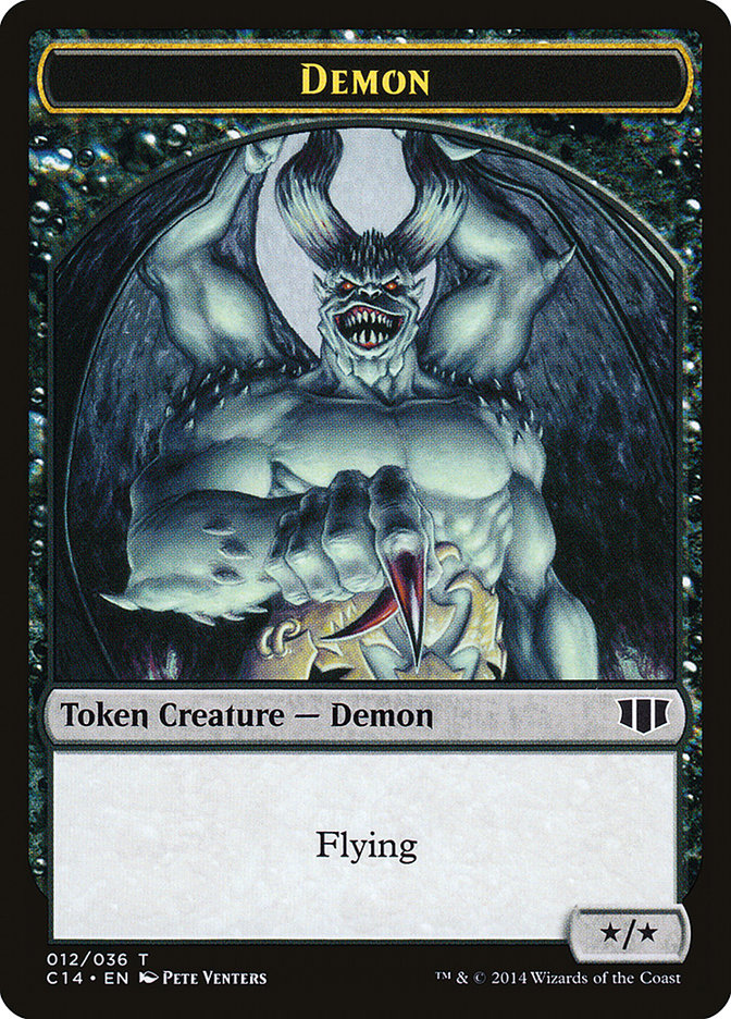 Demon (012/036) // Zombie (016/036) Double-sided Token [Commander 2014 Tokens] | Magic Magpie