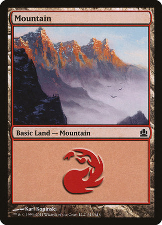 Mountain (313) [Commander 2011] | Magic Magpie