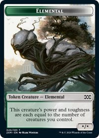 Elemental // Treasure Double-sided Token [Double Masters Tokens] | Magic Magpie