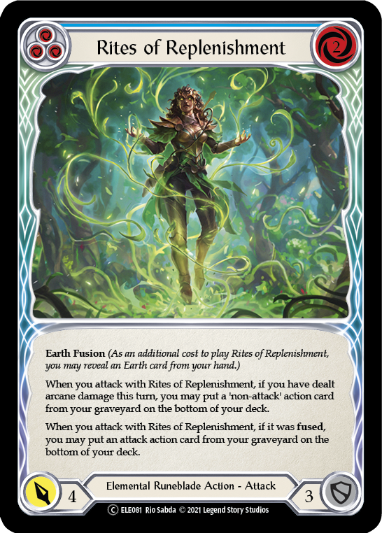Rites of Replenishment (Blue) [U-ELE081] Unlimited Normal | Magic Magpie