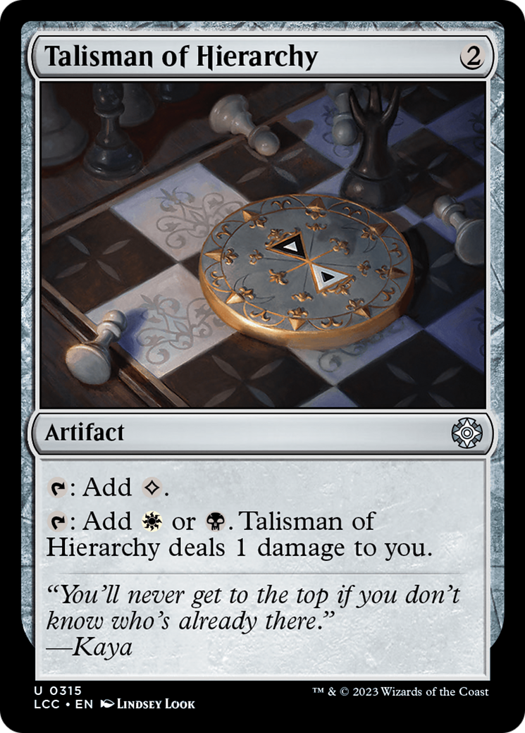 Talisman of Hierarchy [The Lost Caverns of Ixalan Commander] | Magic Magpie