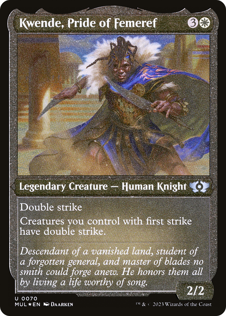 Kwende, Pride of Femeref (Foil Etched) [Multiverse Legends] | Magic Magpie