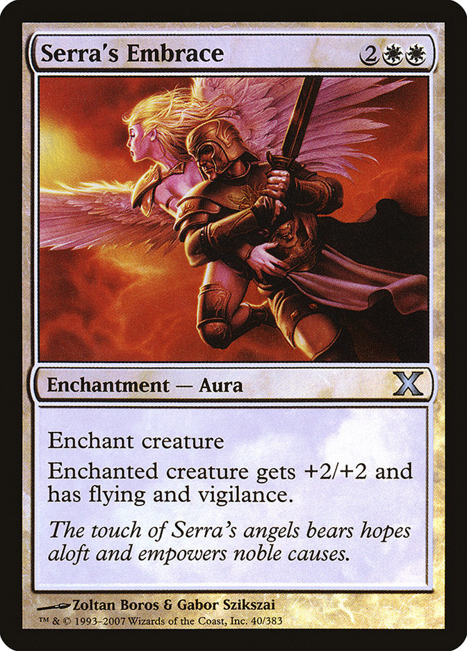 Serra's Embrace (Premium Foil) [Tenth Edition] | Magic Magpie