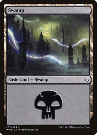 Swamp (257) [War of the Spark] | Magic Magpie