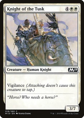 Knight of the Tusk [Core Set 2019] | Magic Magpie