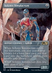 Solemn Simulacrum (Alternate Art) [Core Set 2021] | Magic Magpie