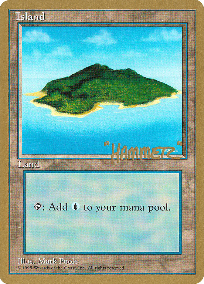 Island (shr367) (Shawn "Hammer" Regnier) [Pro Tour Collector Set] | Magic Magpie