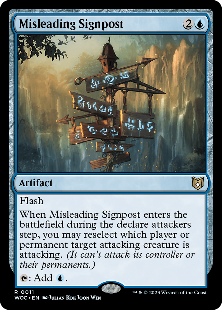 Misleading Signpost [Wilds of Eldraine Commander] | Magic Magpie