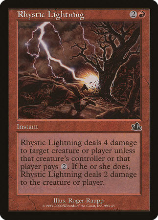 Rhystic Lightning [Prophecy] | Magic Magpie