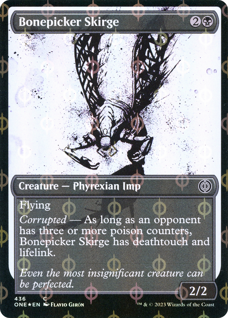 Bonepicker Skirge (Showcase Ichor Step-and-Compleat Foil) [Phyrexia: All Will Be One] | Magic Magpie