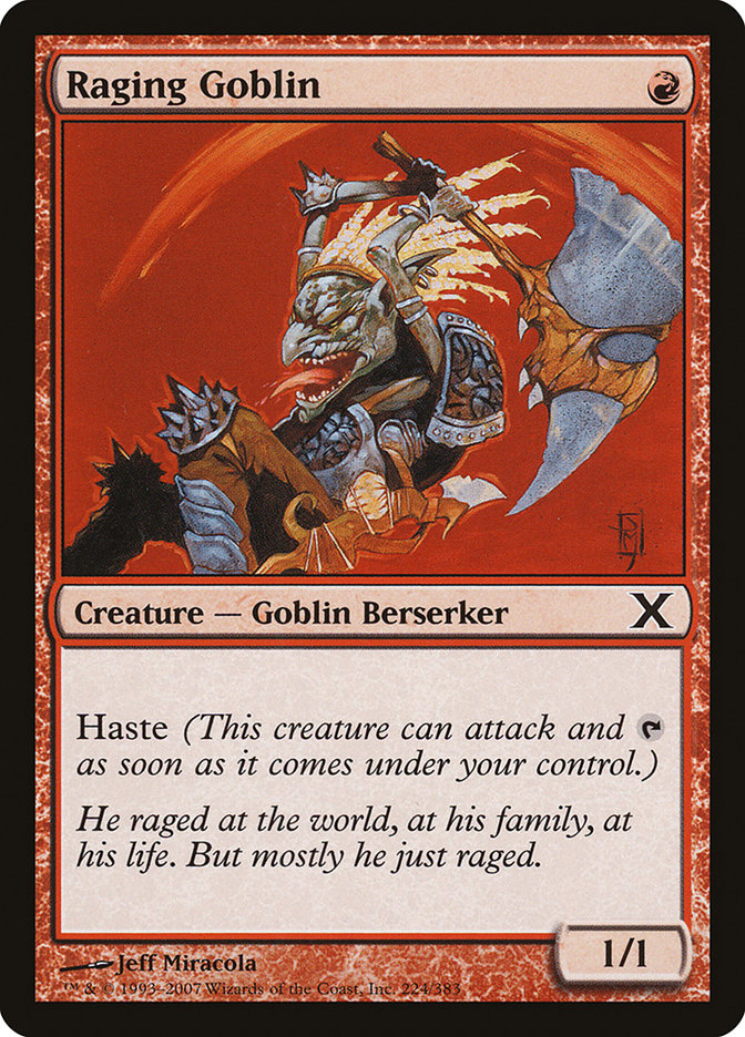 Raging Goblin [Tenth Edition] | Magic Magpie