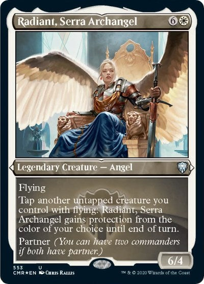 Radiant, Serra Archangel (Foil Etched) [Commander Legends] | Magic Magpie