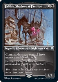 Falthis, Shadowcat Familiar (Foil Etched) [Commander Legends] | Magic Magpie