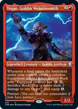 Toggo, Goblin Weaponsmith (Foil Etched) [Commander Legends] | Magic Magpie