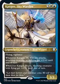 Kangee, Sky Warden (Foil Etched) [Commander Legends] | Magic Magpie