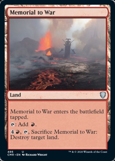 Memorial to War [Commander Legends] | Magic Magpie