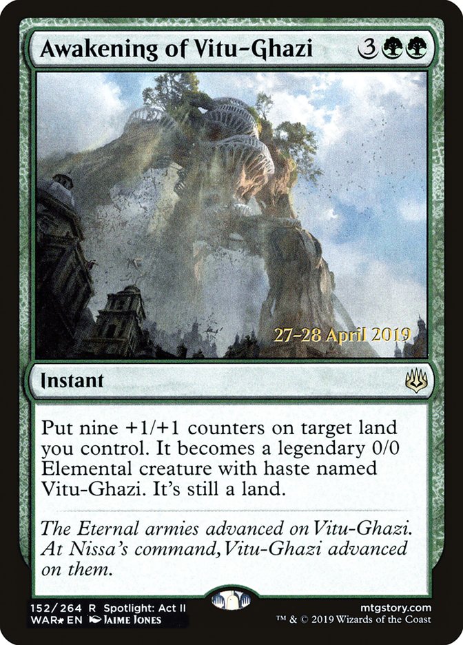 Awakening of Vitu-Ghazi  [War of the Spark Prerelease Promos] | Magic Magpie