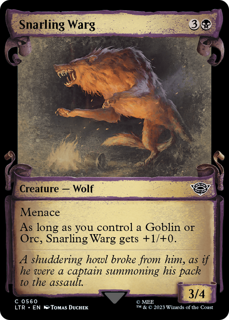 Snarling Warg [The Lord of the Rings: Tales of Middle-Earth Showcase Scrolls] | Magic Magpie